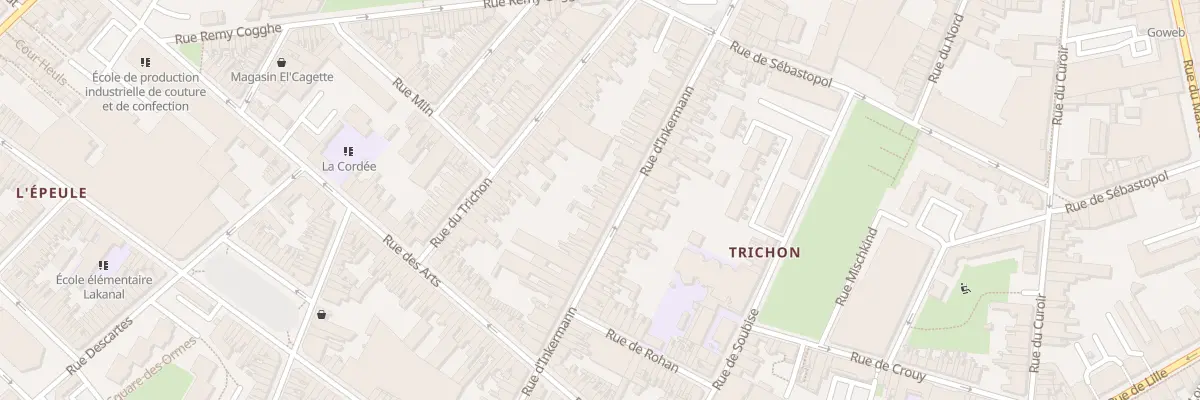 Plan du 44 Rue D’Inkermann à Roubaix