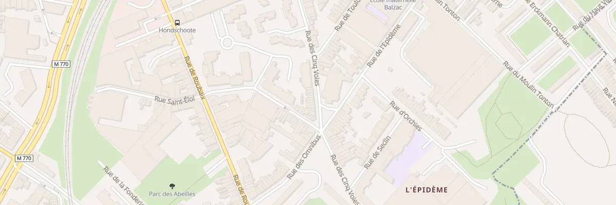 Plan du 96 Rue des Cinq Voies à Tourcoing