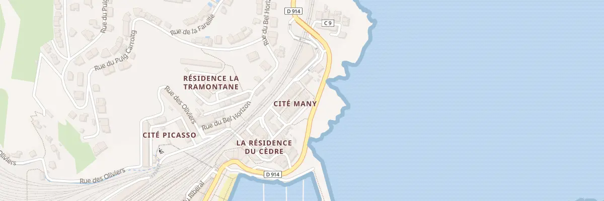 Plan du 314 La Ville à Cerbère