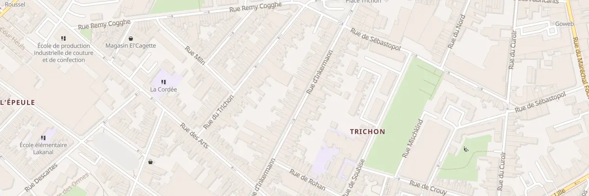 Plan du 38 Rue D’Inkermann à Roubaix