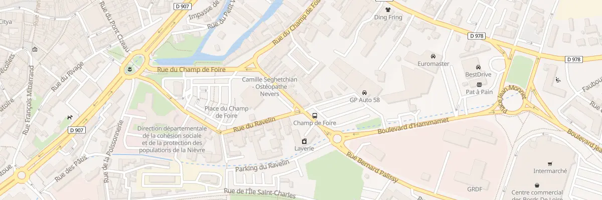 Plan du 9 Rue du Ravelin à Nevers