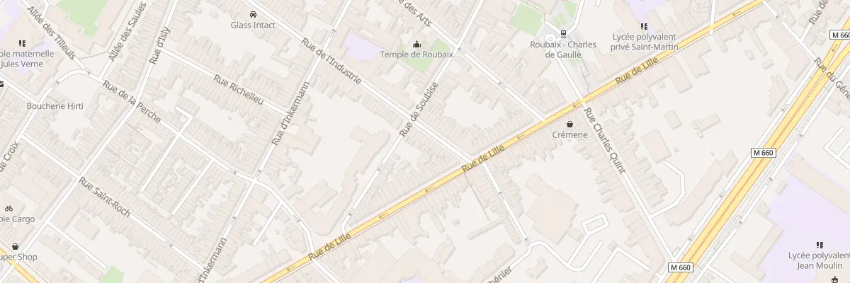 Plan du 13 Rue de l’Industrie à Roubaix