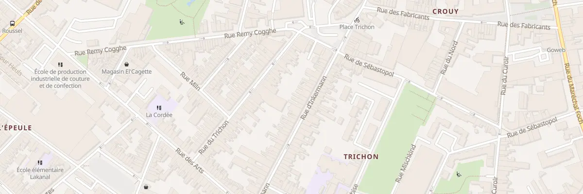 Plan du 28 Rue D’Inkermann à Roubaix