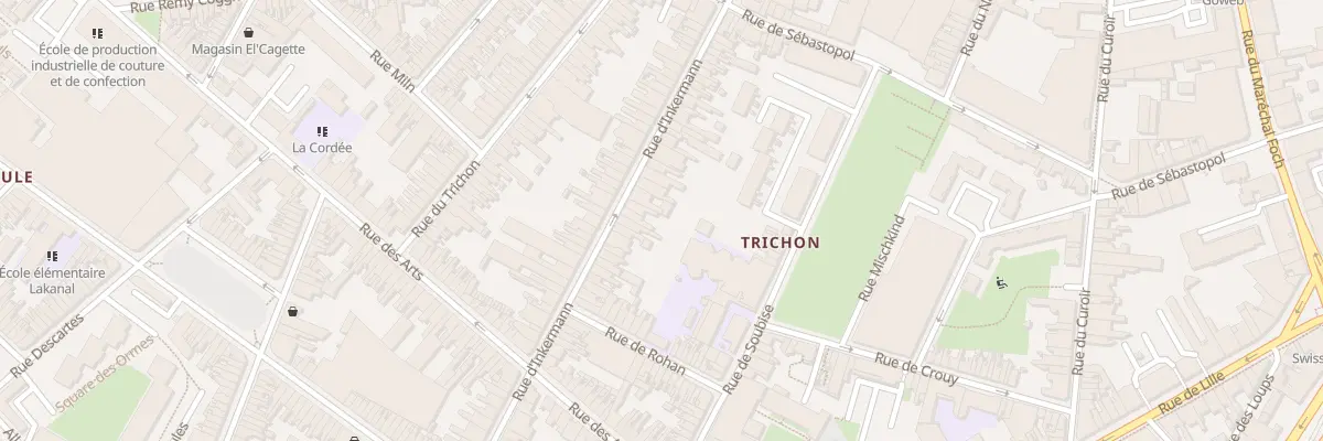 Plan du 45 Rue D’Inkermann à Roubaix