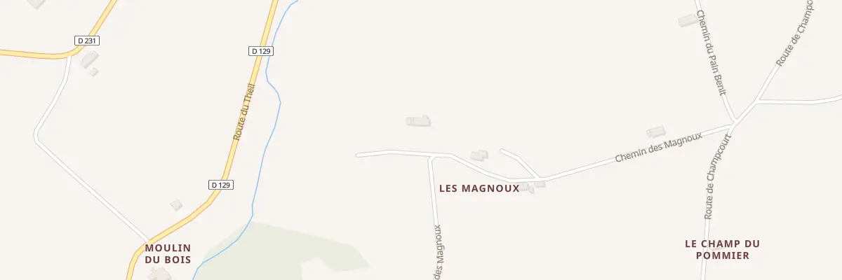 Plan du 5160 Les Magnoux à Treban