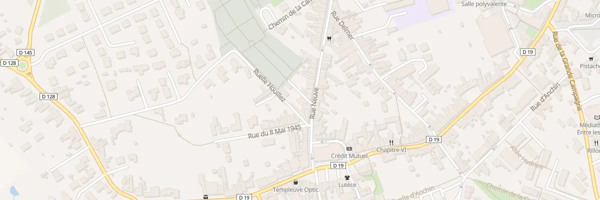 Plan du 13 Rue Neuve à Templeuve-en-Pévèle
