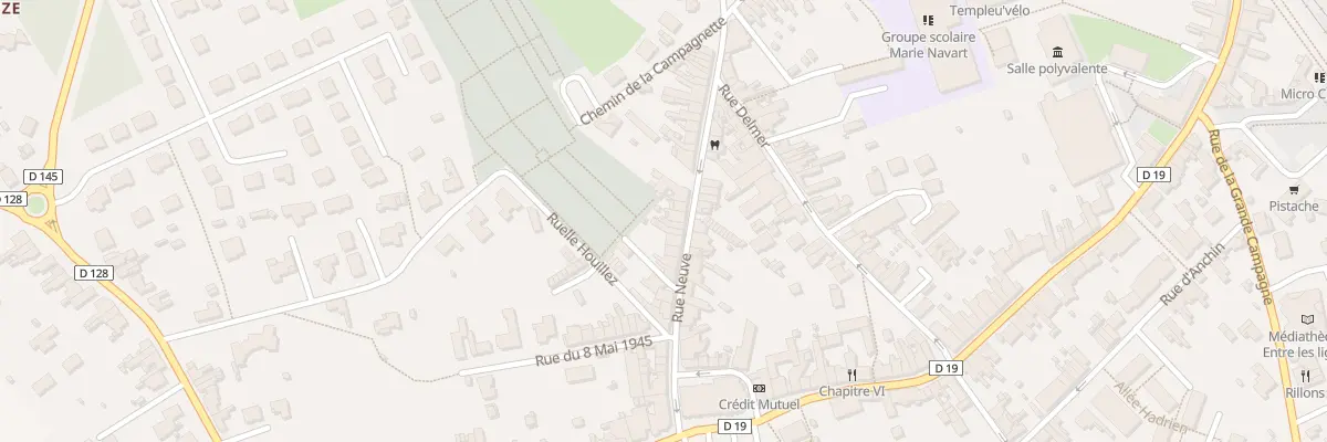 Plan du 25 Rue Neuve à Templeuve-en-Pévèle