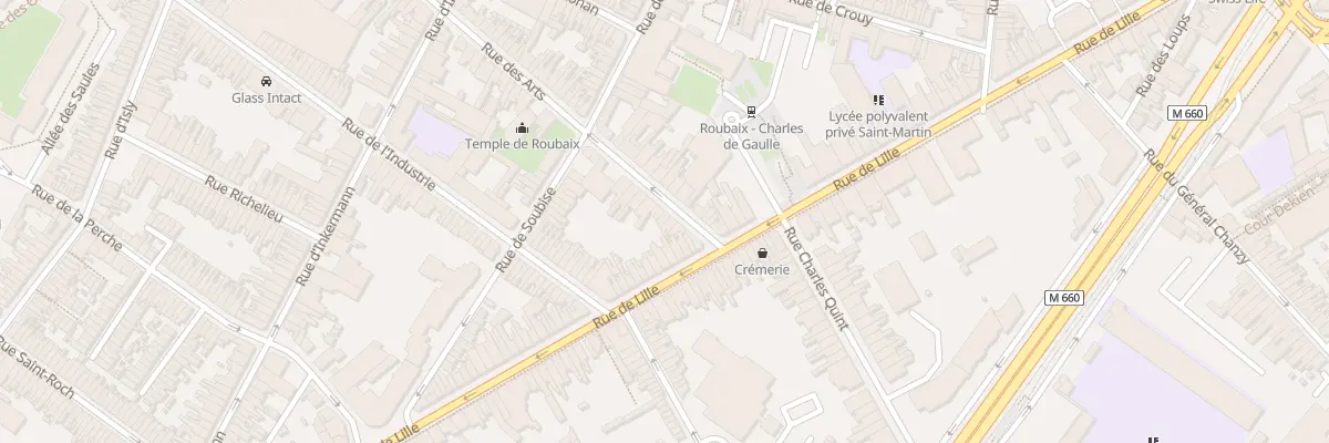 Plan du 7 Rue des Arts à Roubaix