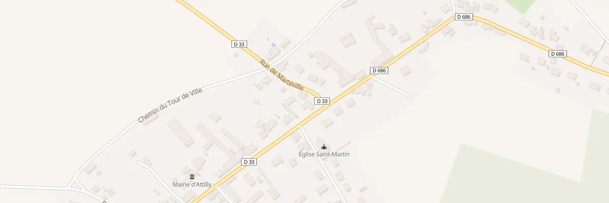 Plan du 3 Rue de Marteville à Attilly