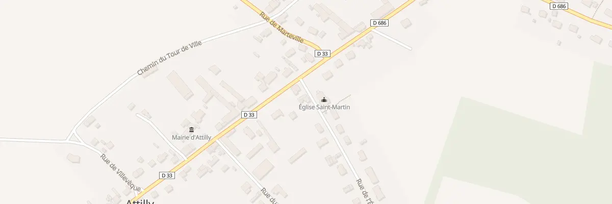 Plan du 2 Rue de l’Eglise à Attilly