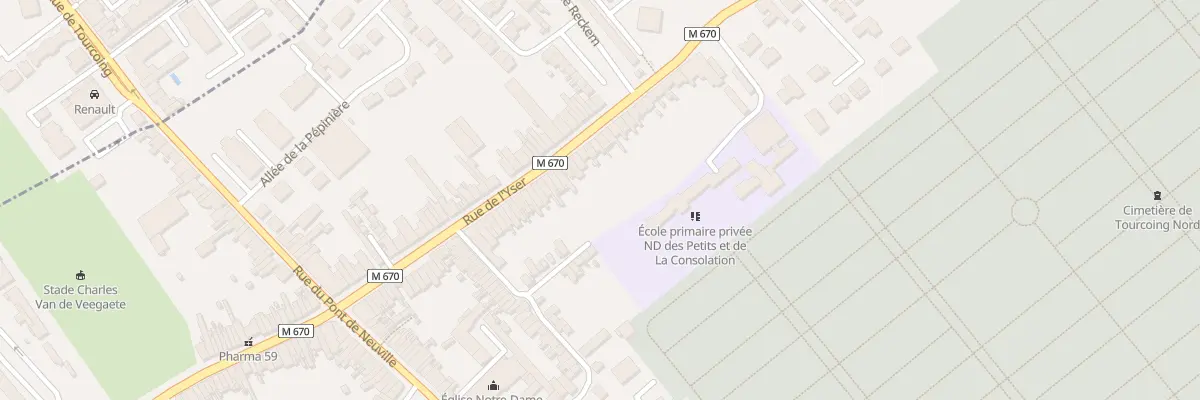 Plan du 72 Rue de l’Yser à Tourcoing