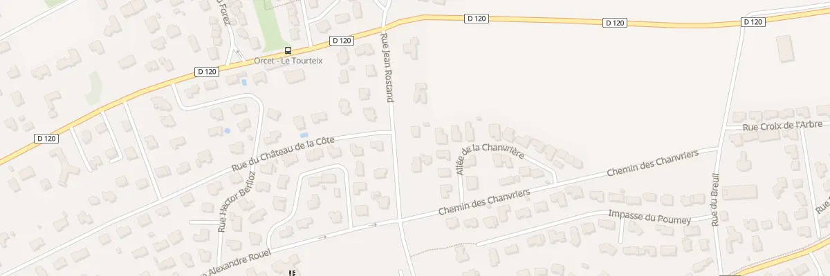Plan du 2 Rue Jean Rostand à Orcet