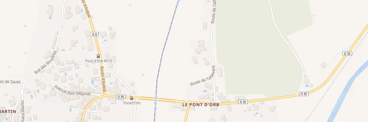 Plan du 7002F Pont d’Orb à Lunas-les-Châteaux