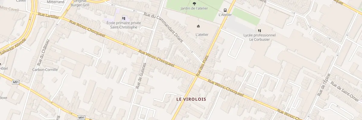 Plan du 77 Rue Winoc Chocqueel à Tourcoing