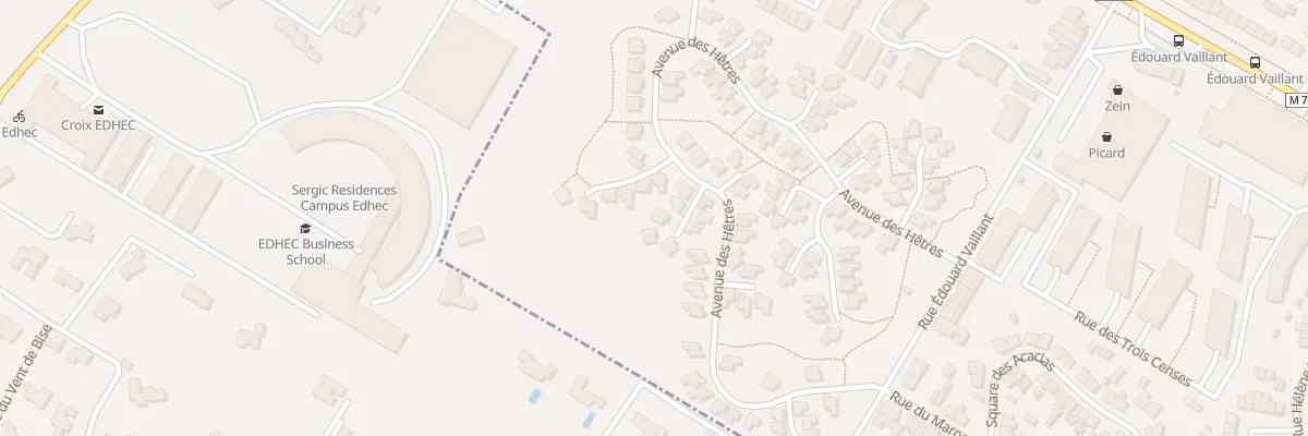 Plan du 3 All des Charmes à Roubaix
