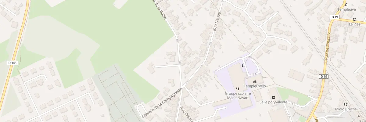 Plan du 2 Rue de la Baille à Templeuve-en-Pévèle