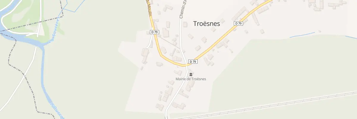 Plan du 2 Rue du Moulin à Troësnes
