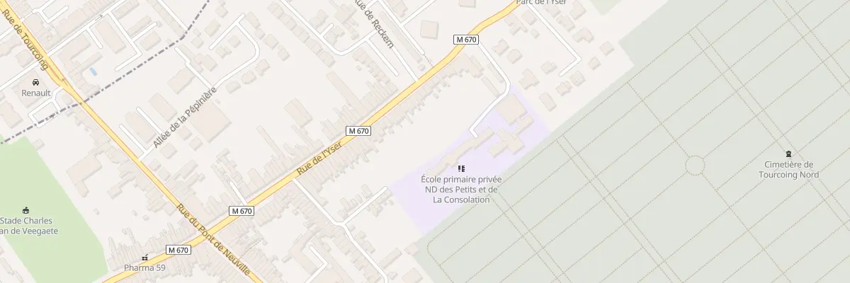 Plan du 84 Rue de l’Yser à Tourcoing