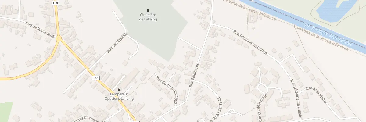 Plan du 233 Rue Faidherbe à Lallaing
