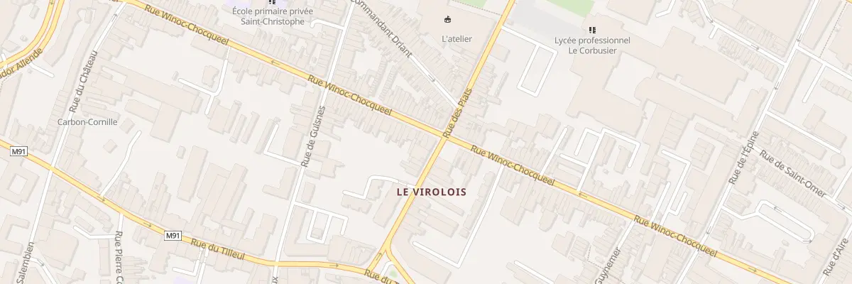Plan du 88 Rue Winoc Chocqueel à Tourcoing