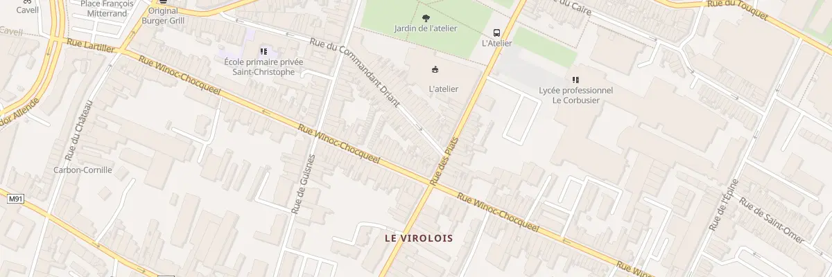 Plan du 68 Rue du Commandant Driant à Tourcoing