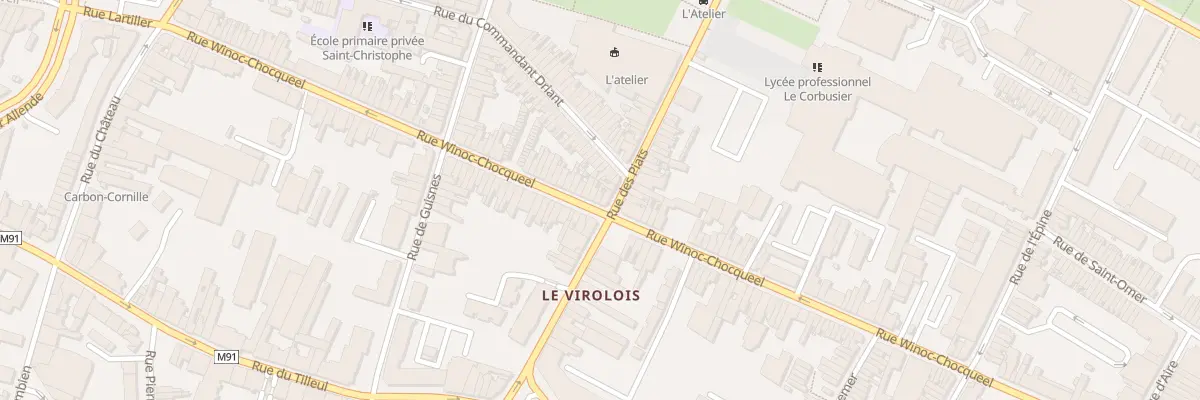Plan du 93 Rue Winoc Chocqueel à Tourcoing