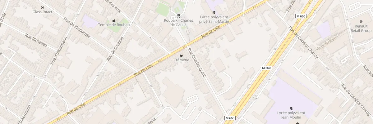 Plan du 10 Rue Charles Quint à Roubaix