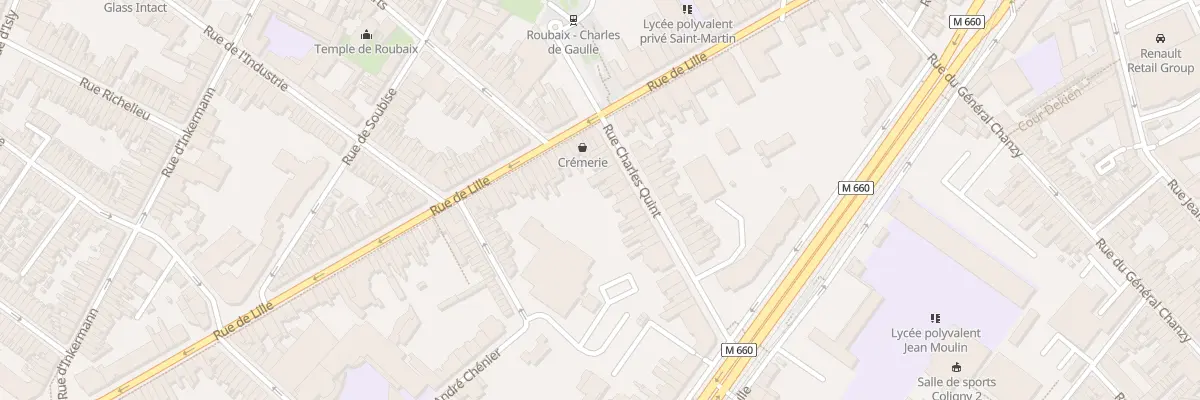 Plan du 16 Rue Charles Quint à Roubaix