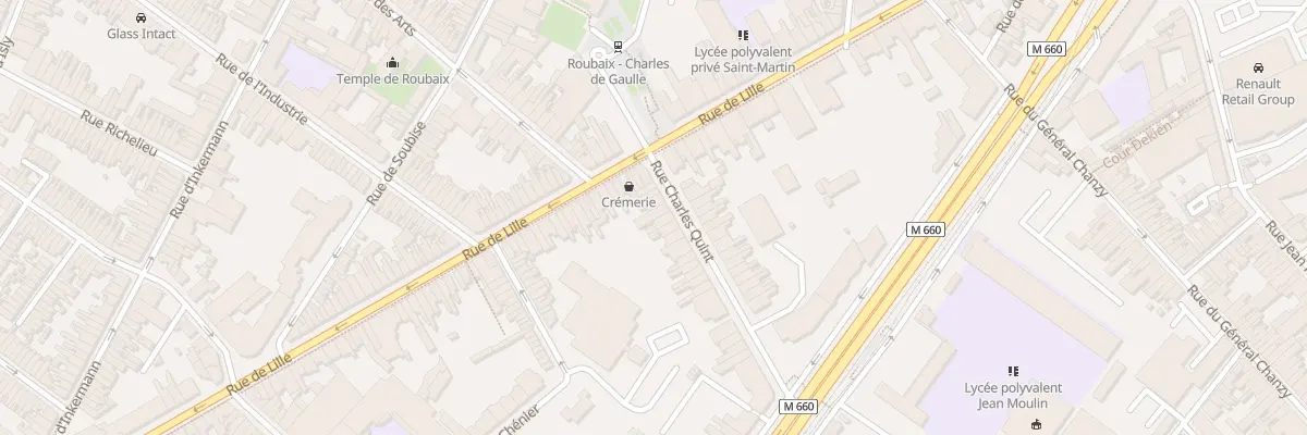 Plan du 12 Rue Charles Quint à Roubaix