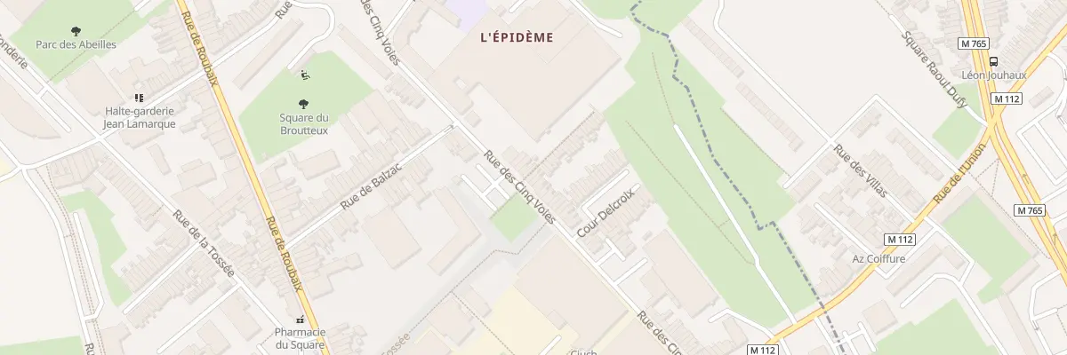 Plan du 219 Rue des Cinq Voies à Tourcoing