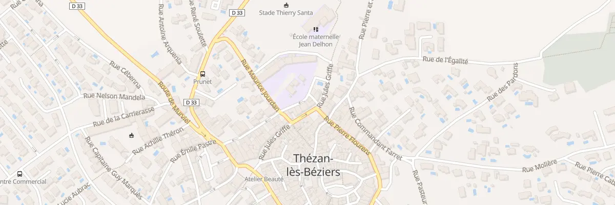 Plan du 33 Rue Jules Griffe à Thézan-lès-Béziers