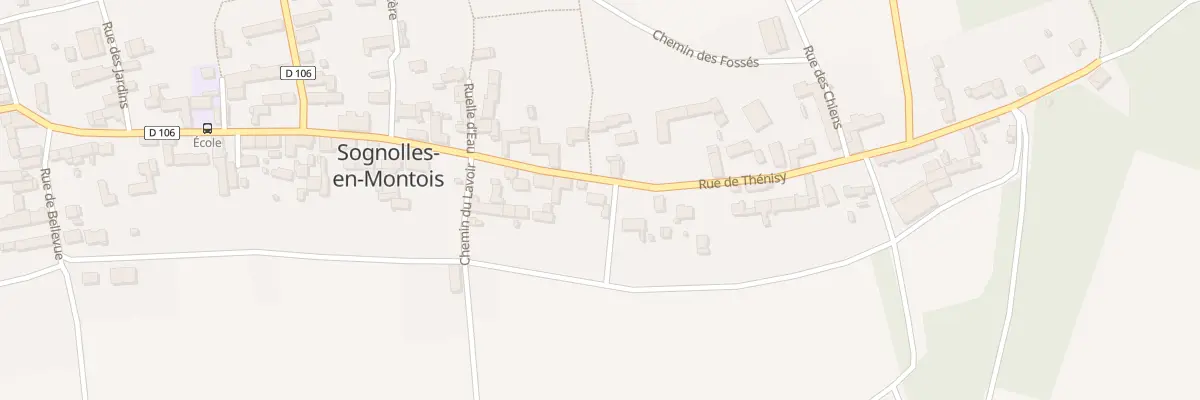 Plan du 32 Rue de Thénisy à Sognolles-en-Montois