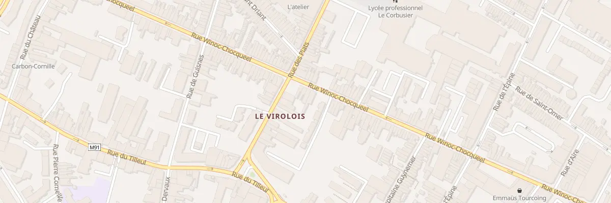 Plan du 92B Rue Winoc Chocqueel à Tourcoing