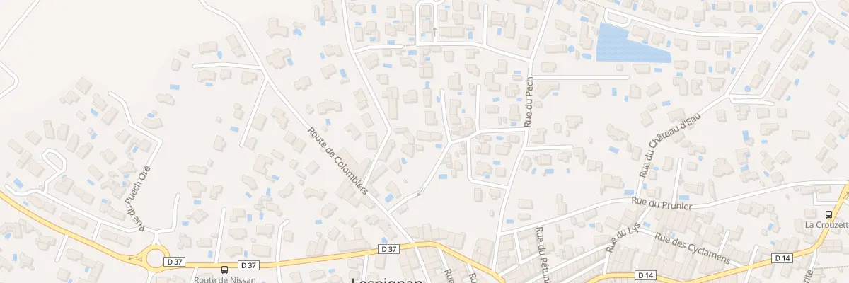 Plan du 10 Rue du Ruisseau de la Pourre à Lespignan