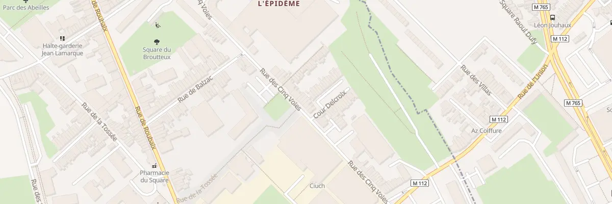 Plan du 233 Rue des Cinq Voies à Tourcoing