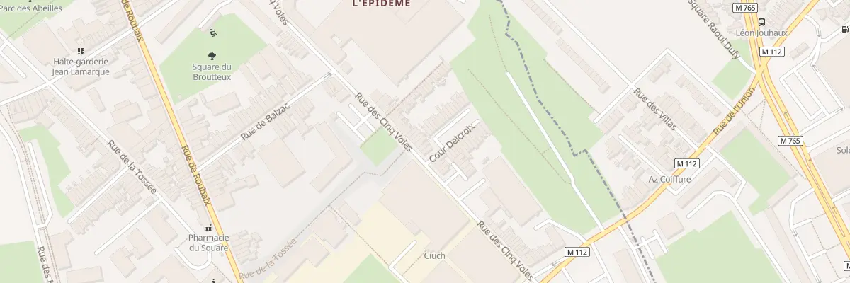 Plan du 233B Rue des Cinq Voies à Tourcoing