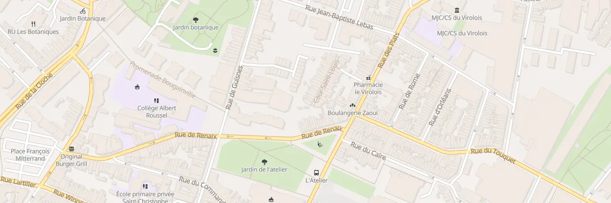 Plan du 1 Crs St Louis 115 Rue des Piats à Tourcoing