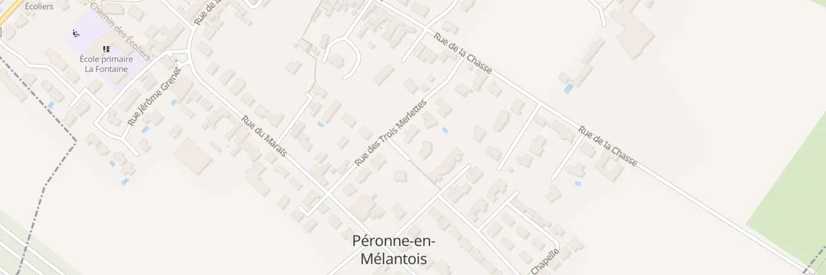 Plan du 12 Rue des Trois Merlettes à Péronne-en-Mélantois