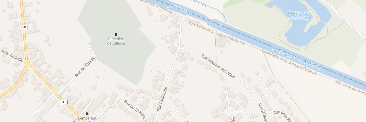 Plan du 320 Rue Faidherbe à Lallaing