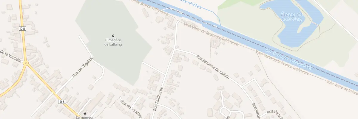 Plan du 330 Rue Faidherbe à Lallaing