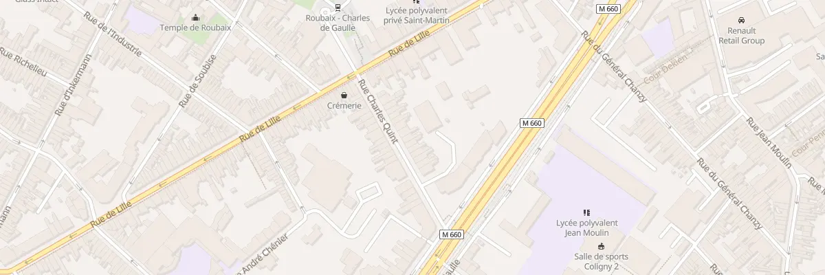 Plan du 21 Rue Charles Quint à Roubaix