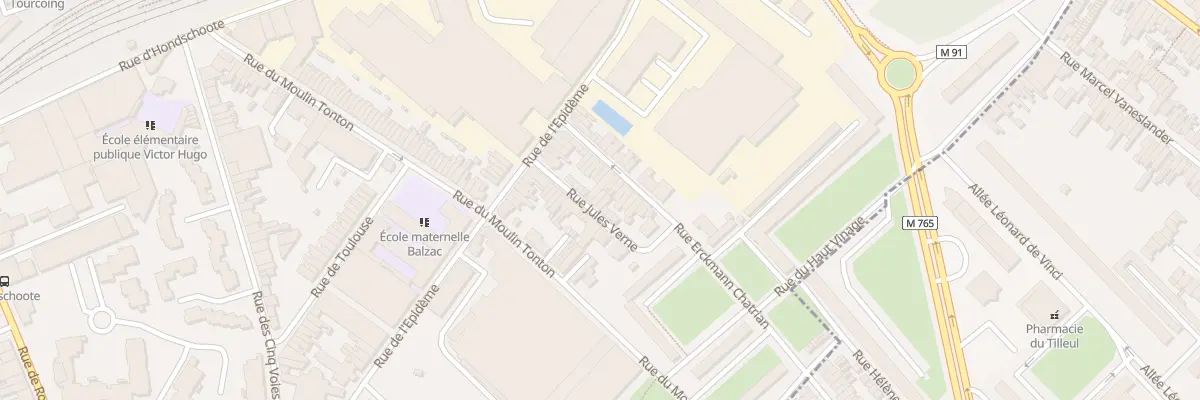 Plan du 19 Rue Jules Verne à Tourcoing
