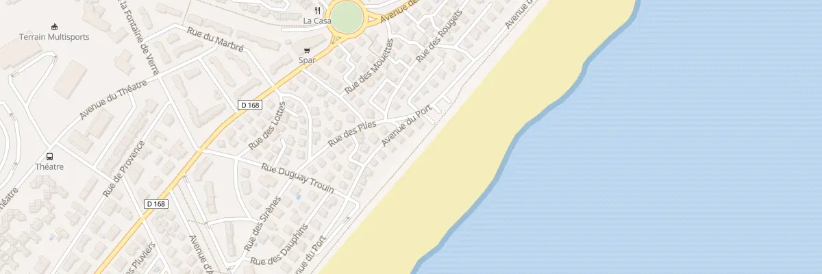 Plan du 16 Av du Port (Plage) à Narbonne