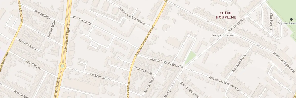Plan du 190 Rue du Chêne Houpline à Tourcoing