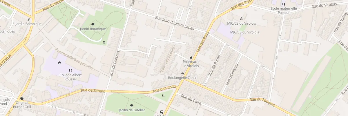 Plan du 22 Crs St Louis 115 Rue des Piats à Tourcoing
