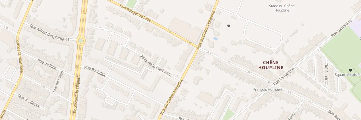 Plan du 307 Rue du Chêne Houpline à Tourcoing
