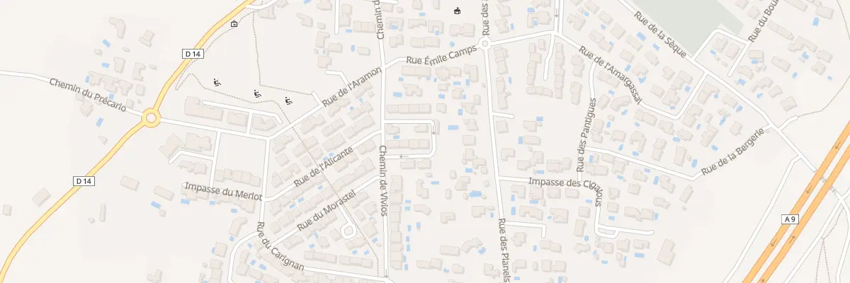 Plan du 9 Rue du Chardonnay à Lespignan