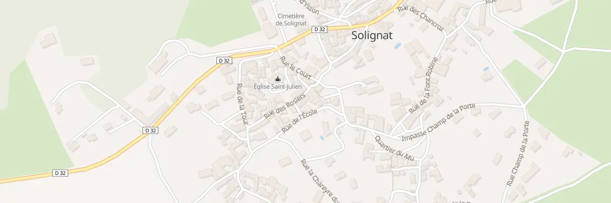Plan du 38 Rue des Rosiers à Solignat