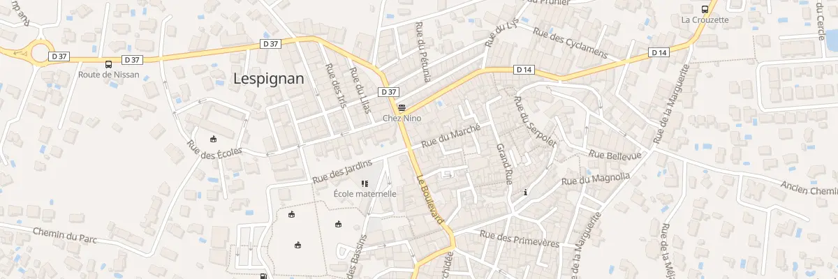 Plan du 1 Rue du Marche à Lespignan