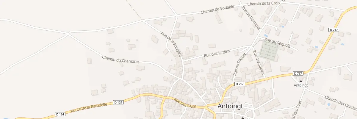 Plan du 9007 Rue de la Pougère à Antoingt